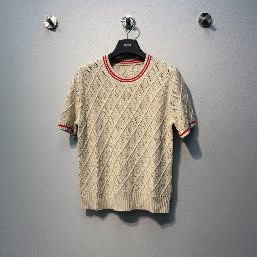 FENDI 26S SHORT SLEEVE KNIT TOP 006
