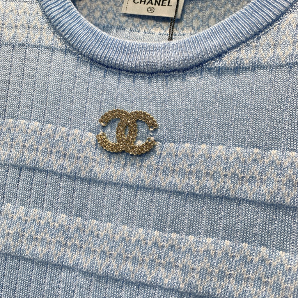 CHANEL 26S KNIT SHORT SLEEVE T-SHIRT STYLE 1284