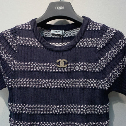 CHANEL 26S KNIT SHORT SLEEVE T-SHIRT STYLE 1283