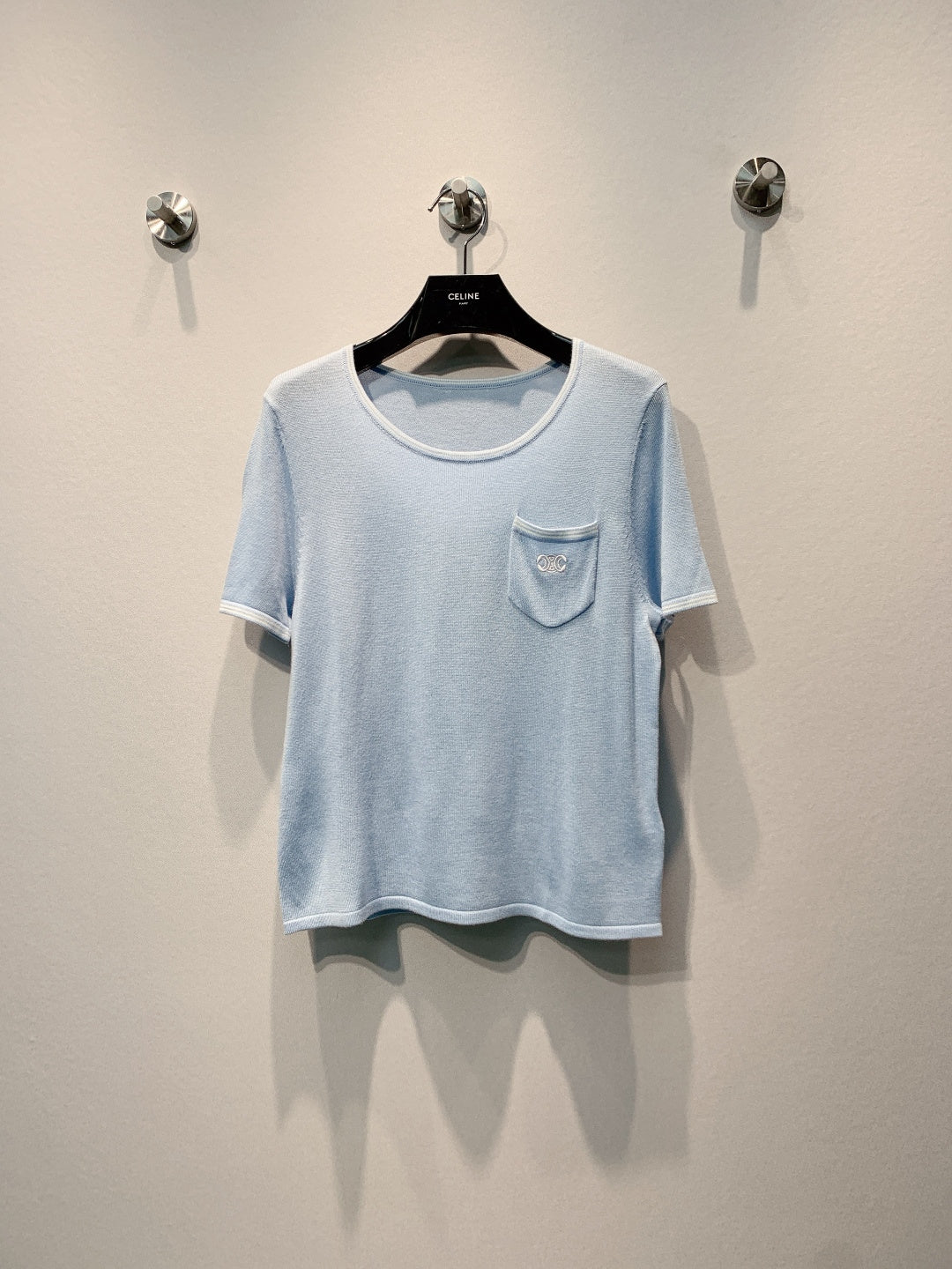 CELINE 26S SHORT-SLEEVE KNIT T-SHIRT 458