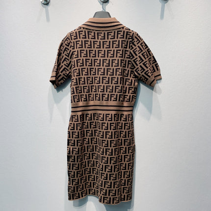FENDI 26S SHORT-SLEEVE KNIT DRESS 363