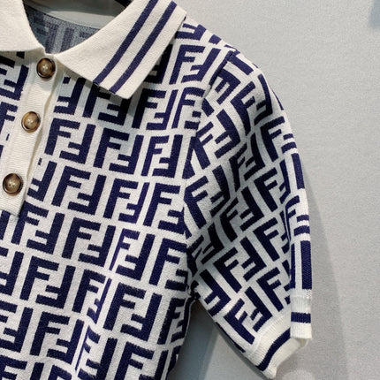 FENDI 26S SHORT-SLEEVE KNIT DRESS 362
