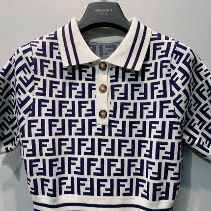 FENDI 26S SHORT-SLEEVE KNIT DRESS 362