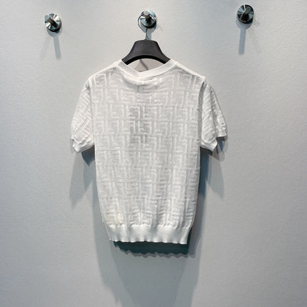 FENDI 26S SHORT-SLEEVE KNIT TOP 335