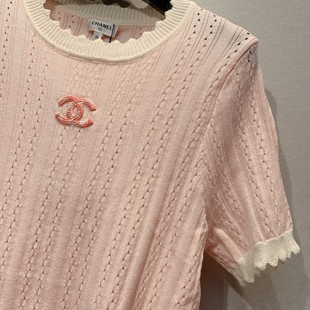 CHANEL 26S SHORT-SLEEVE KNIT TOP 1457