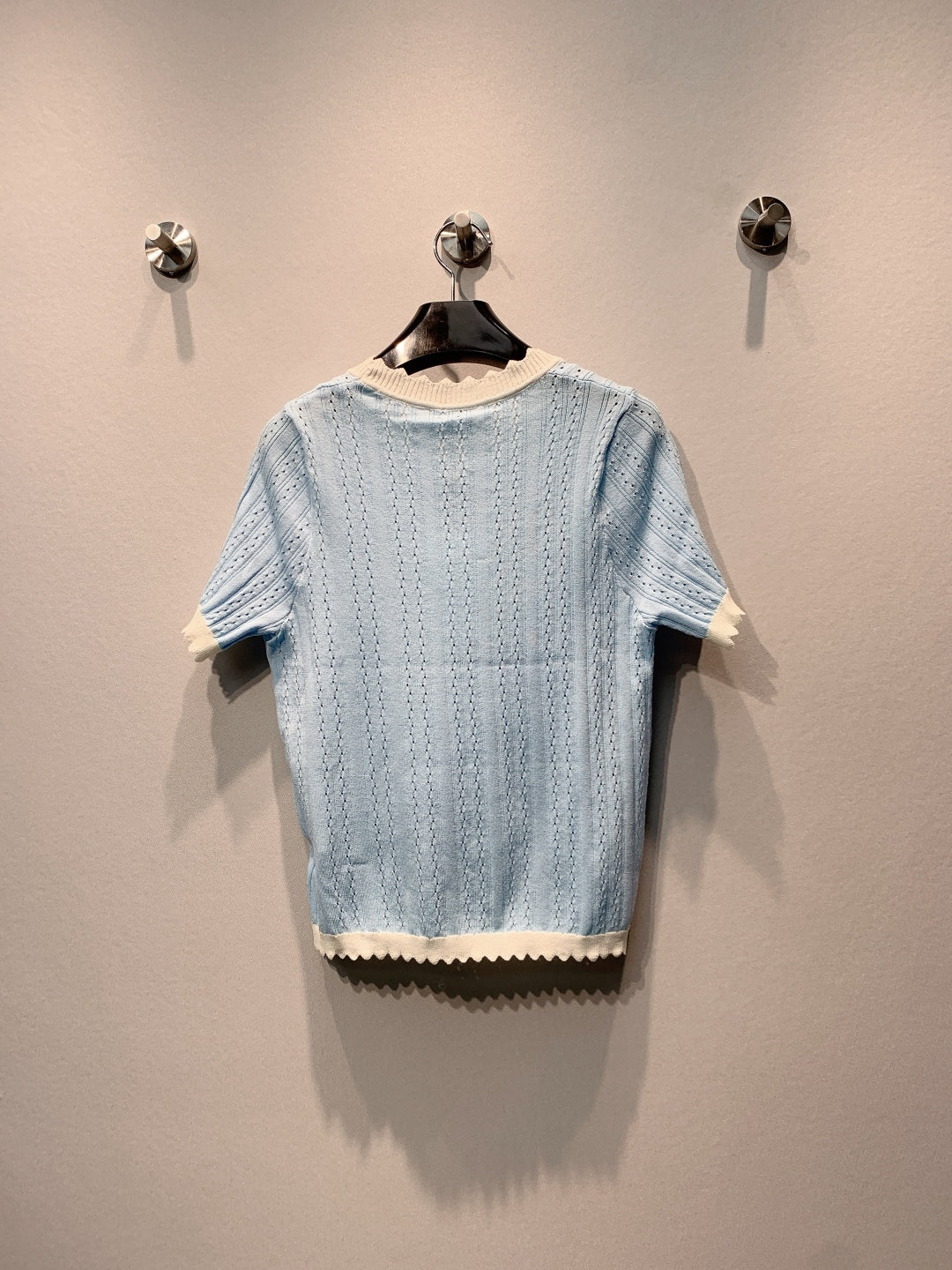CHANEL 26S SHORT-SLEEVE KNIT TOP 1456