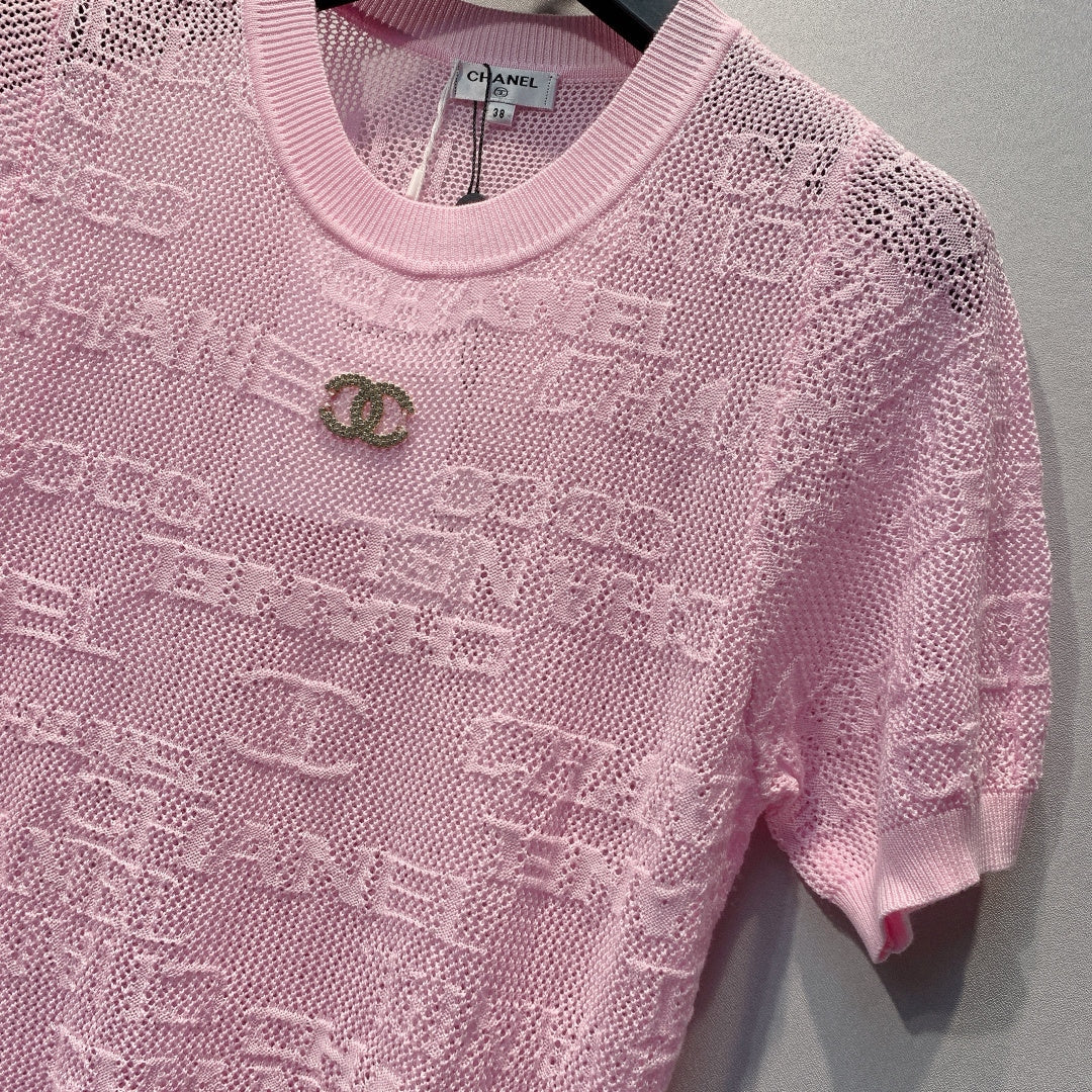 CHANEL 26S SHORT-SLEEVE KNIT TOP 1455