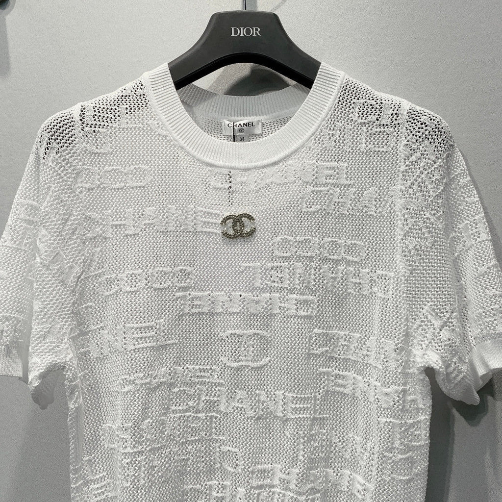CHANEL 26S SHORT-SLEEVE KNIT TOP 1454