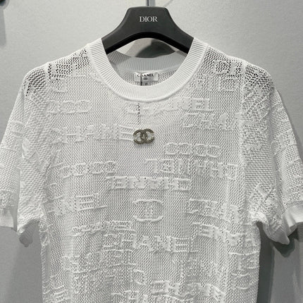 CHANEL 26S SHORT-SLEEVE KNIT TOP 1454