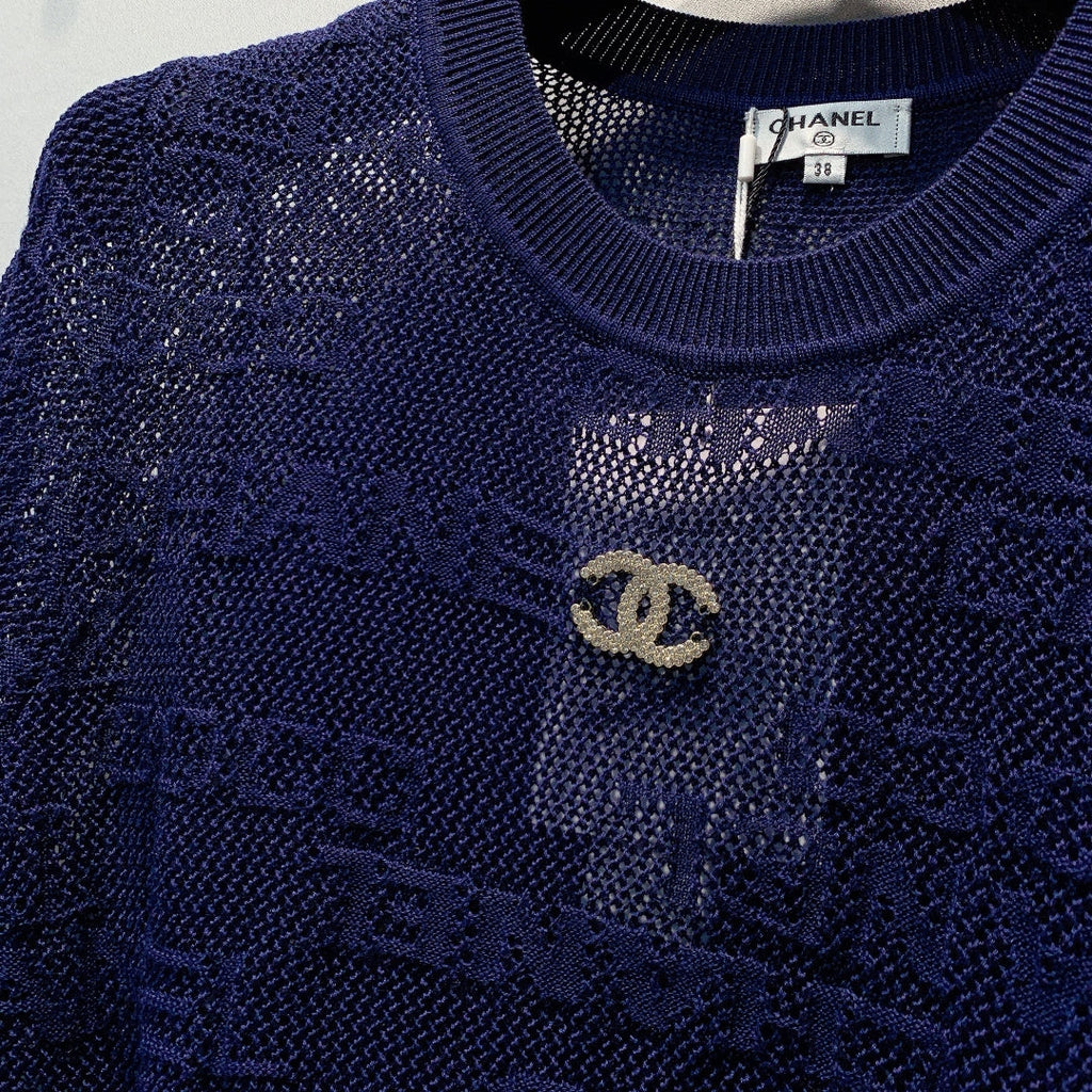 CHANEL 26S SHORT-SLEEVE KNIT TOP 1453