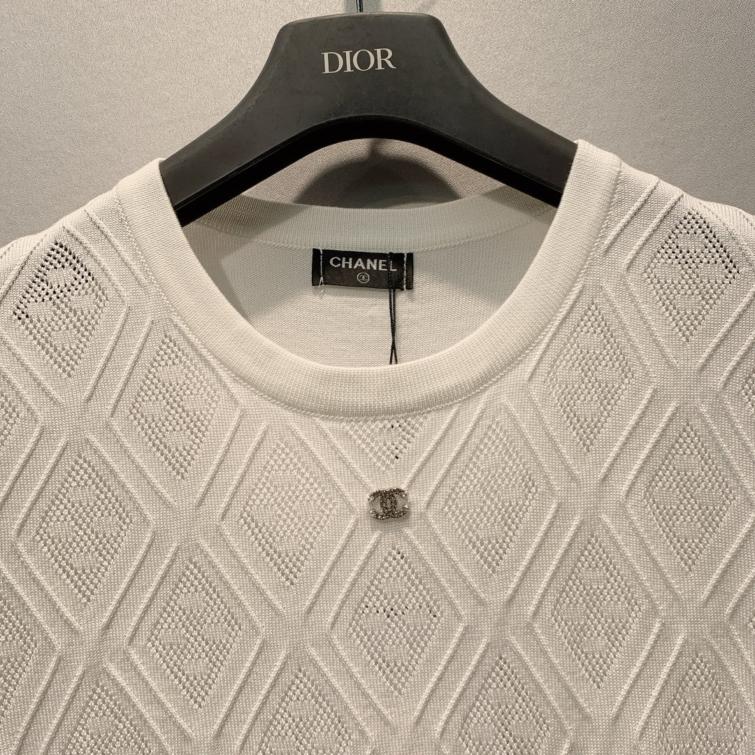 CHANEL 26S SHORT-SLEEVE KNIT TOP 1389