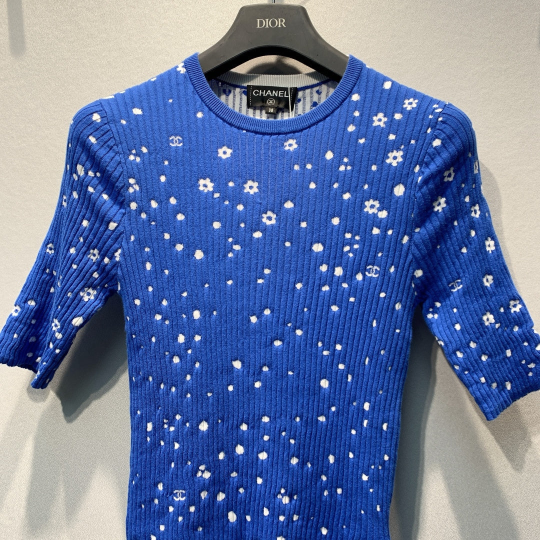 CHANEL 26S SHORT-SLEEVE KNIT TOP 1388