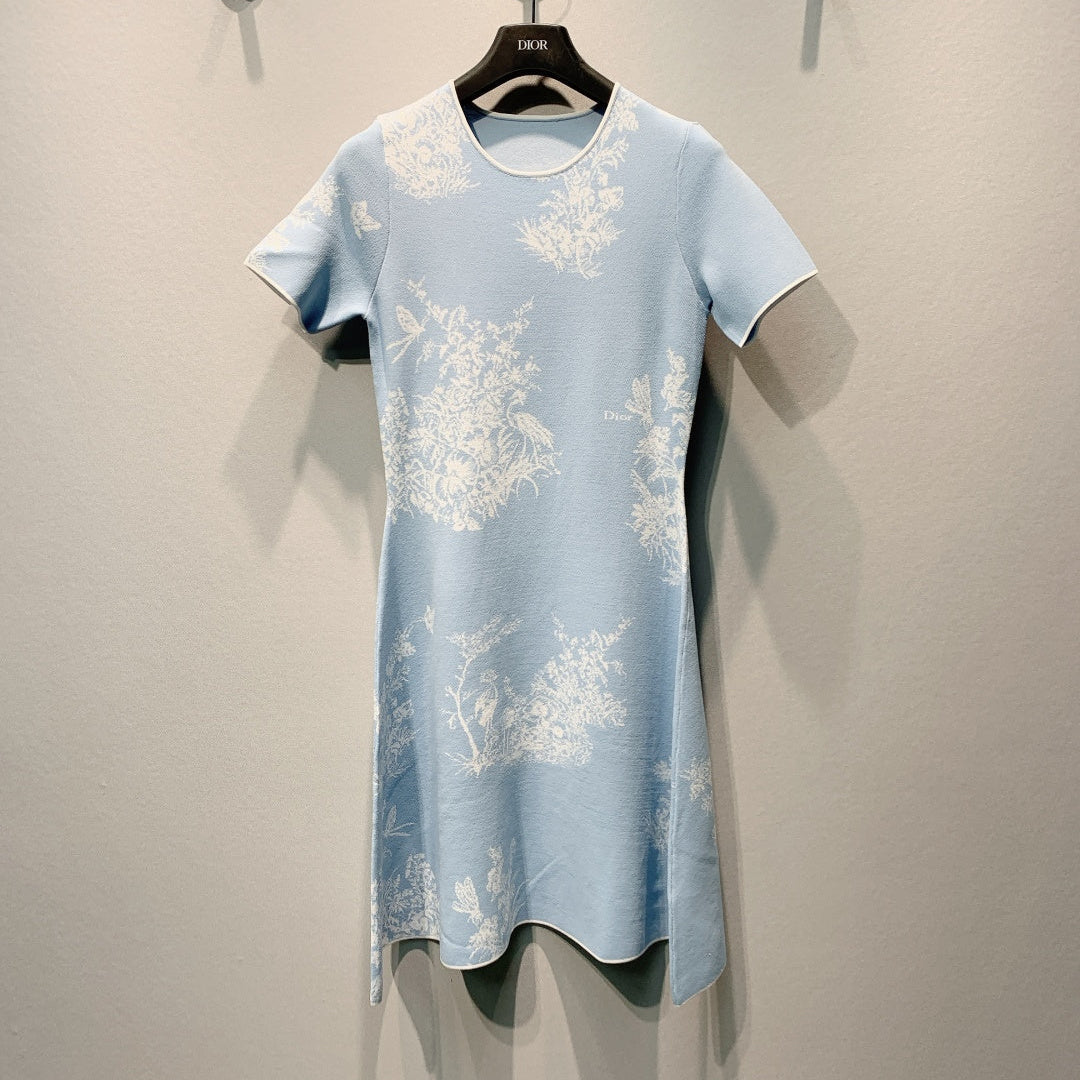 DIOR 26S SHORT-SLEEVE KNIT DRESS 1358