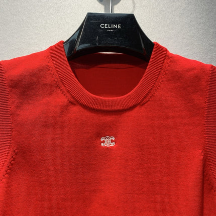 CELINE 26S SLEEVELESS KNIT TOP 386