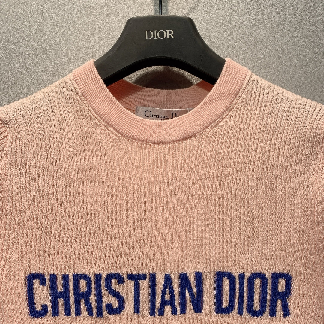 DIOR 26S SHORT-SLEEVE KNIT TOP 1366