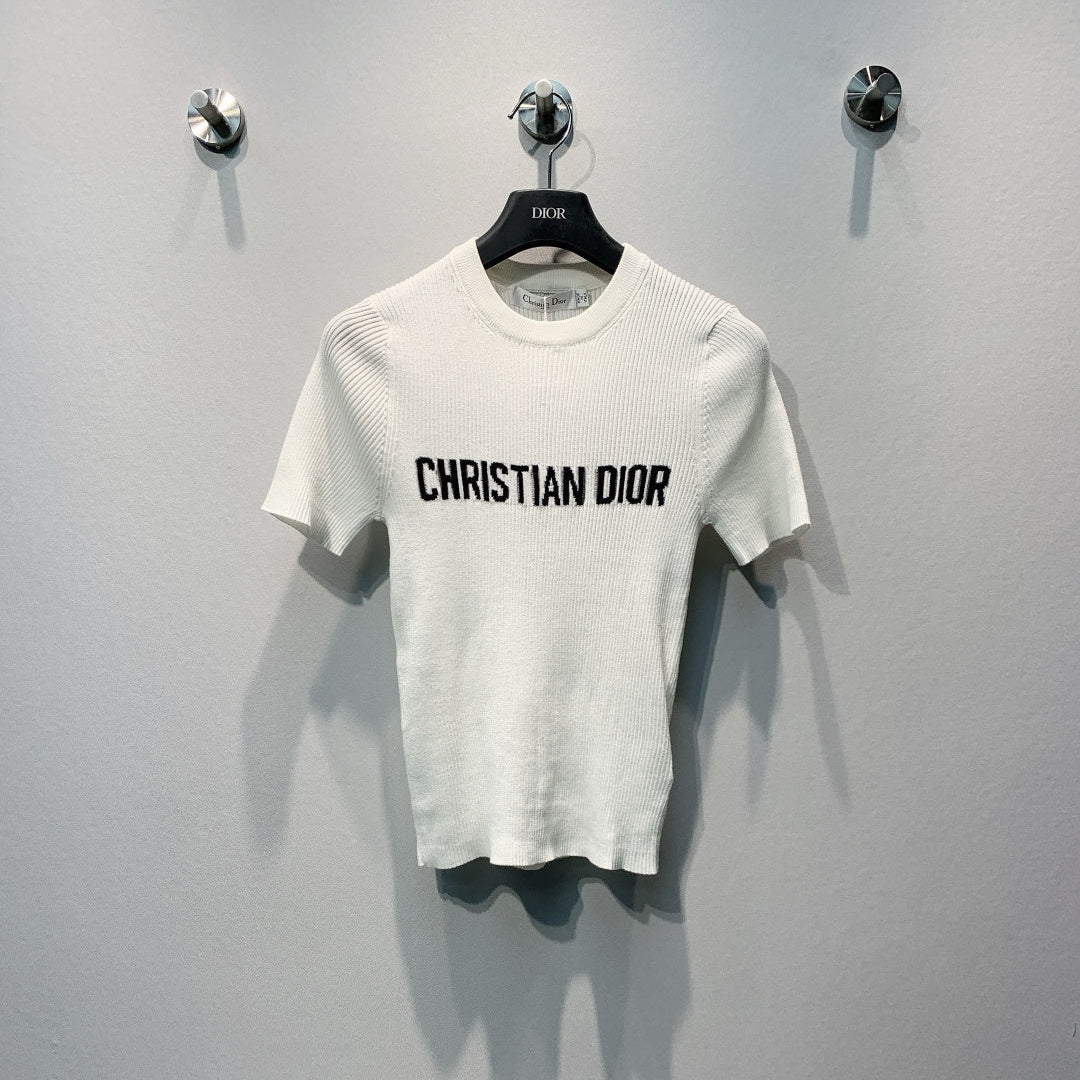 DIOR 26S SHORT-SLEEVE KNIT TOP 1365