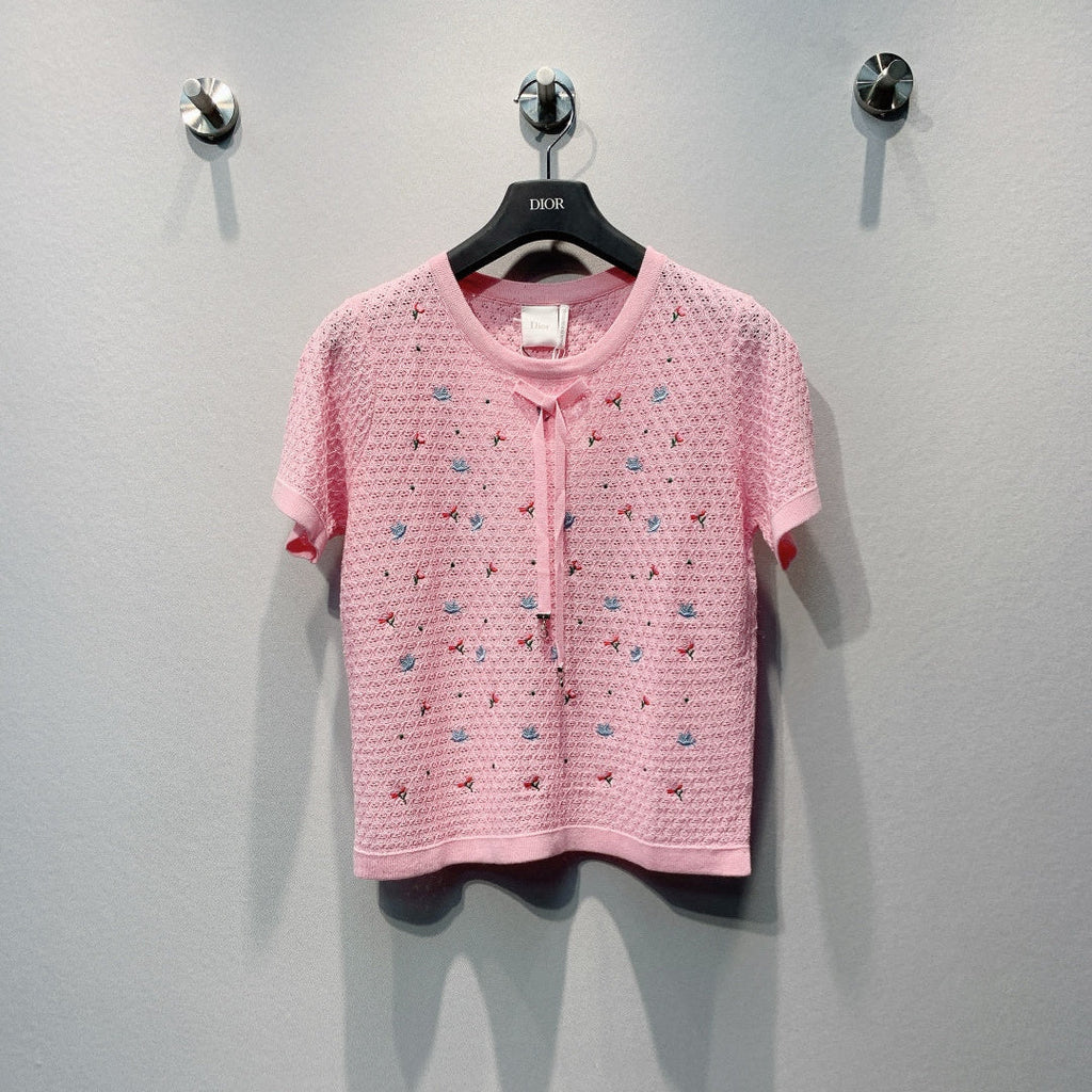 DIOR 26S SHORT-SLEEVE KNIT TOP 1430