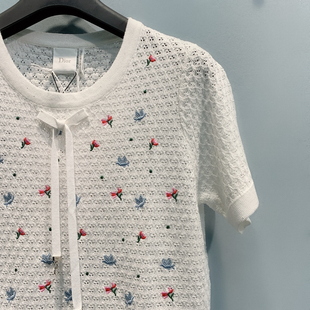 DIOR 26S SHORT-SLEEVE KNIT TOP 1429