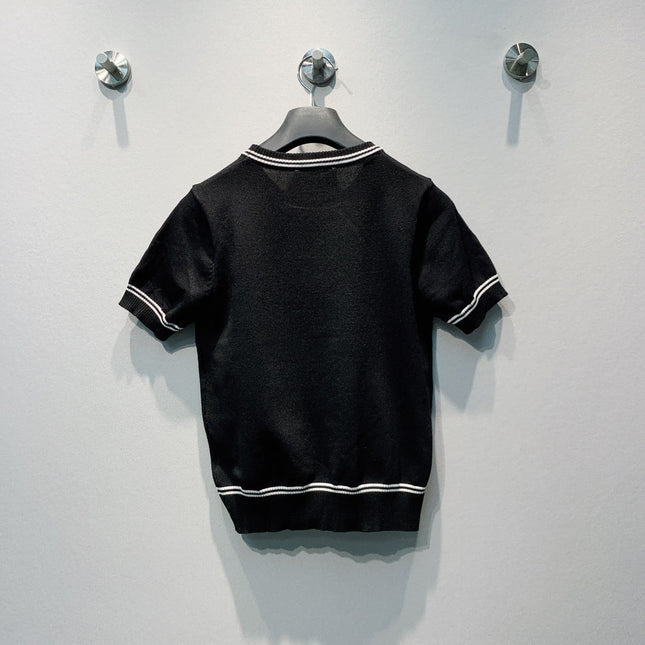 PRADA 26S SHORT-SLEEVE CREW-NECK KNIT TOP 1174