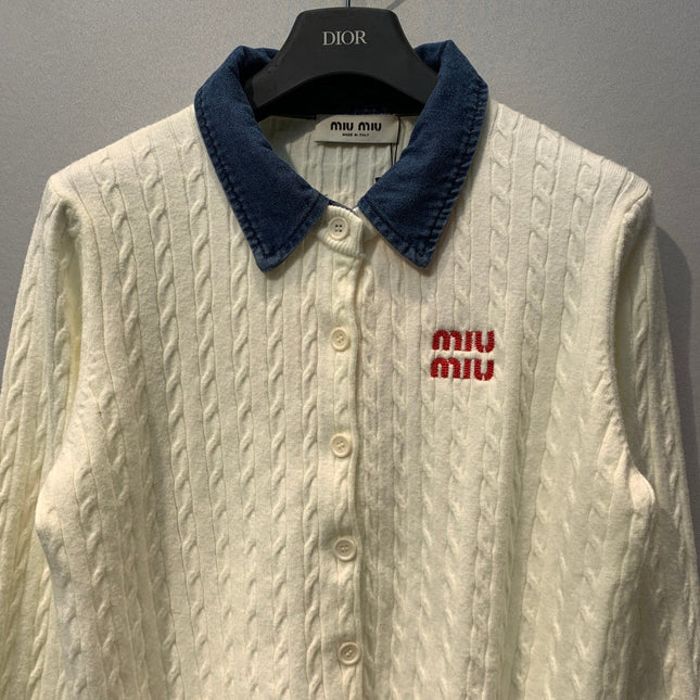 MIUMIU 26S LONG-SLEEVE KNIT SWEATER 1383