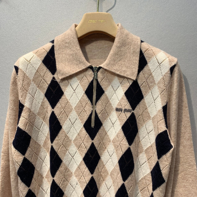 MIUMIU 26S POLO KNIT SWEATER 1368