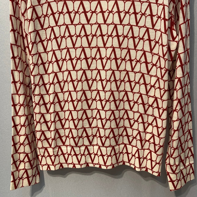 VALENTINO 26S LONG-SLEEVE CREW NECK KNIT TOP 326