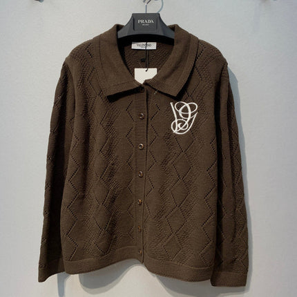 VALENTINO 26S COLLARED KNIT CARDIGAN 318