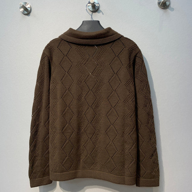 VALENTINO 26S COLLARED KNIT CARDIGAN 318