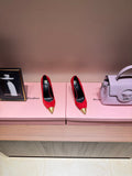 BALMAIN 26S HIGH HEELS 100 MM IN RED SUEDE