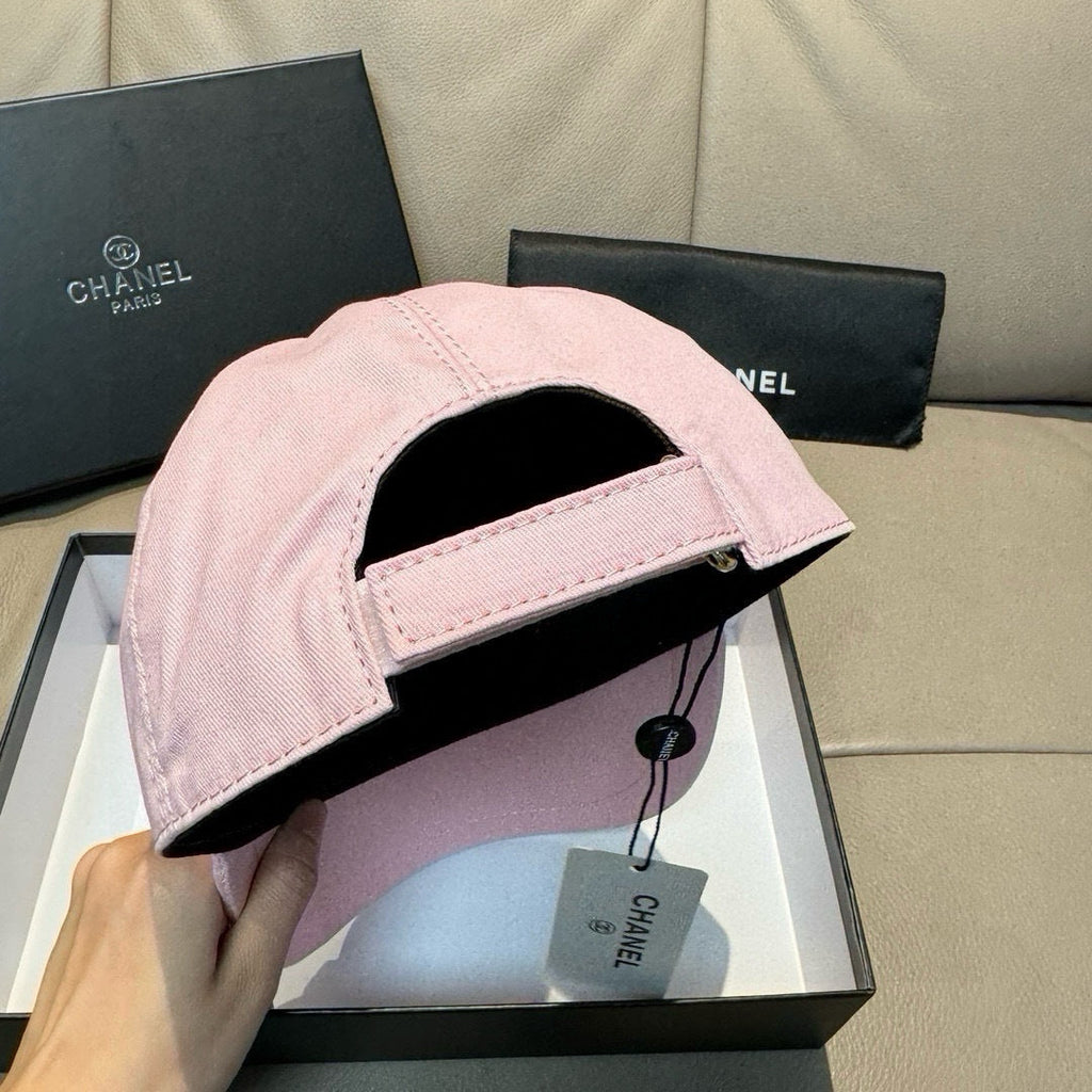 PINK BASEBALL CAP WITH BLUE LOGO IN COTTON 672796