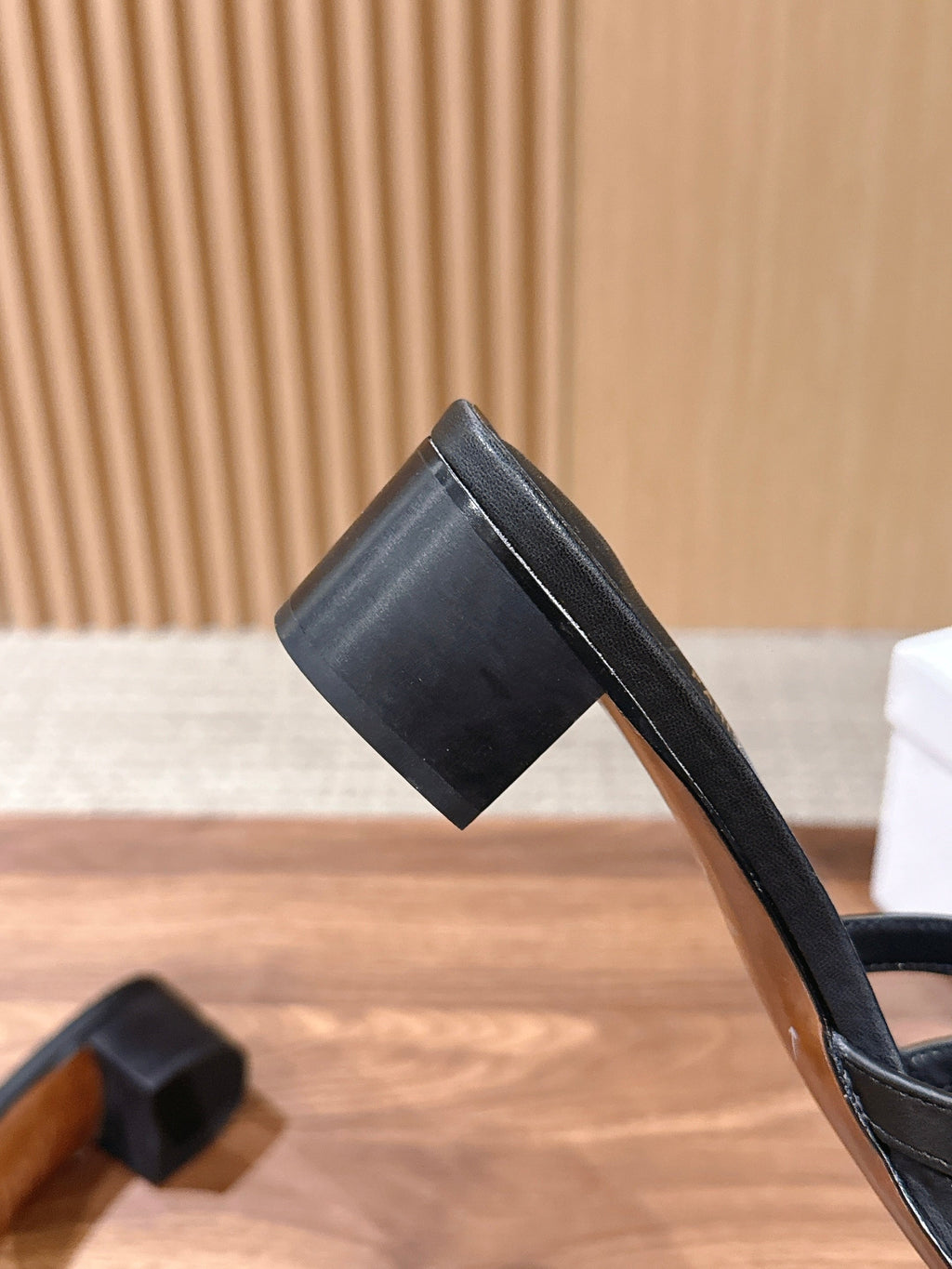 DIOR 26S HEEL SANDALS IN BLACK CALFSKIN STRAPPY