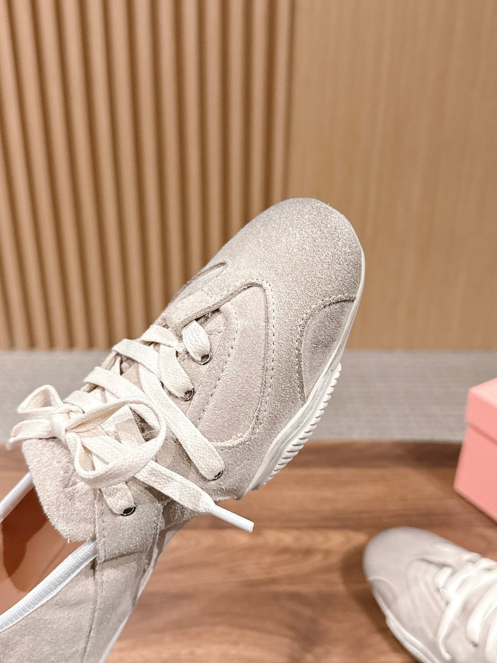 DIOR 26S LOW TOP SNEAKERS IN LIGHT PINK SUEDE