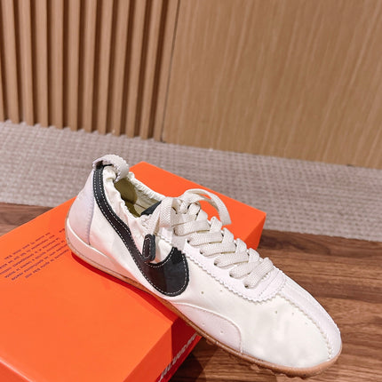 JACQUEMUS 26S SNEAKERS IN CREAM WHITE SUEDE & FABRIC