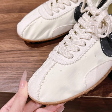 JACQUEMUS 26S SNEAKERS IN CREAM WHITE SUEDE & FABRIC