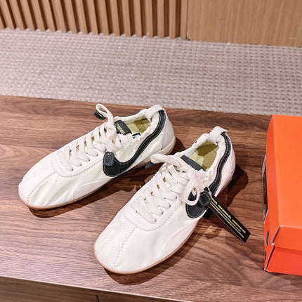 JACQUEMUS 26S SNEAKERS IN CREAM WHITE SUEDE & FABRIC