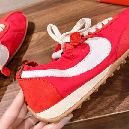JACQUEMUS 26S SNEAKERS IN RED SUEDE & FABRIC