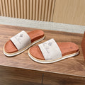 LP 26S SLIDES SANDAL IN LIGHT GREY SUEDE WITH LOGO
