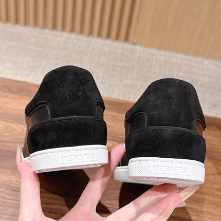 HM 26S GET SNEAKERS IN BLACK CALFSKIN AND SUEDE