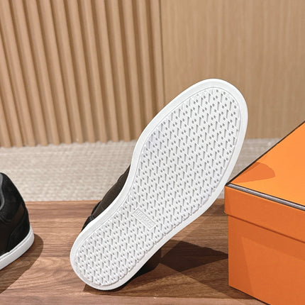 HM 26S GET SNEAKERS IN BLACK CALFSKIN AND SUEDE