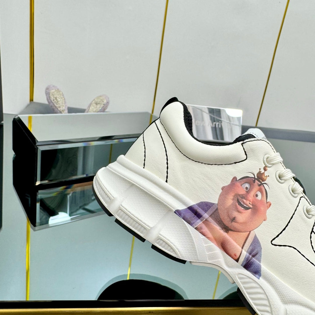 TRAINERS SNEAKER IN WHITE CALFSKIN WITH STICKER 238628