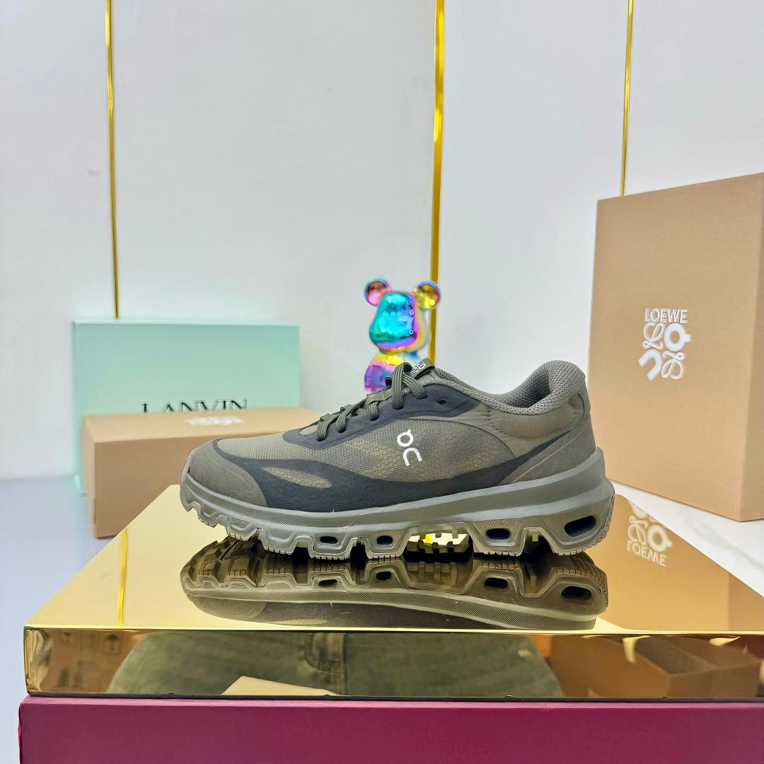 LOEWE 26S RUNNING SNEAKERS IN DARK OLIVE GREEN MESH
