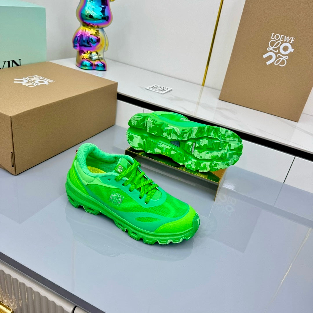LOEWE 26S RUNNING SNEAKERS IN GREEN MESH