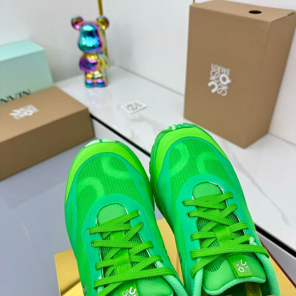 LOEWE 26S RUNNING SNEAKERS IN GREEN MESH