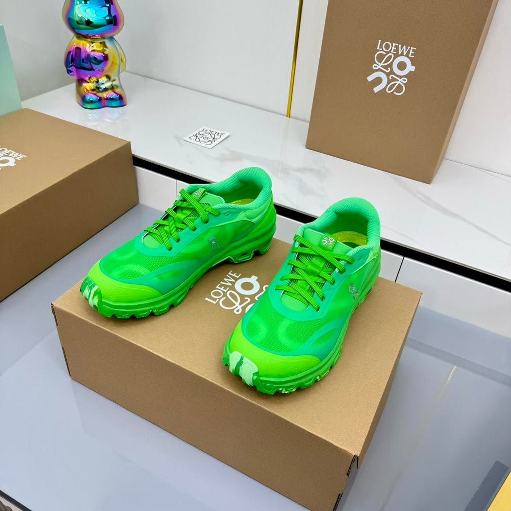 LOEWE 26S RUNNING SNEAKERS IN GREEN MESH