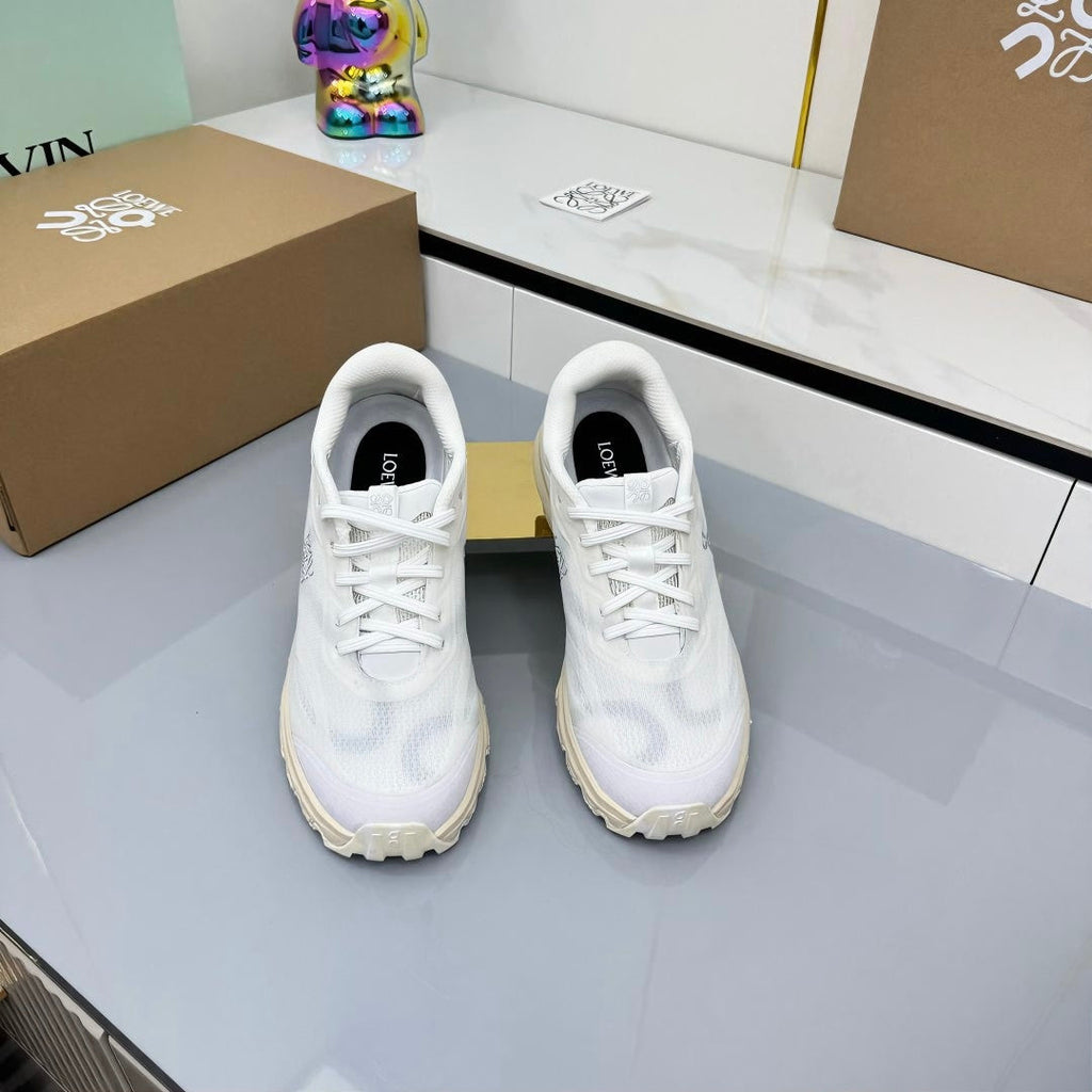 LOEWE 26S RUNNING SNEAKERS IN WHITE MESH