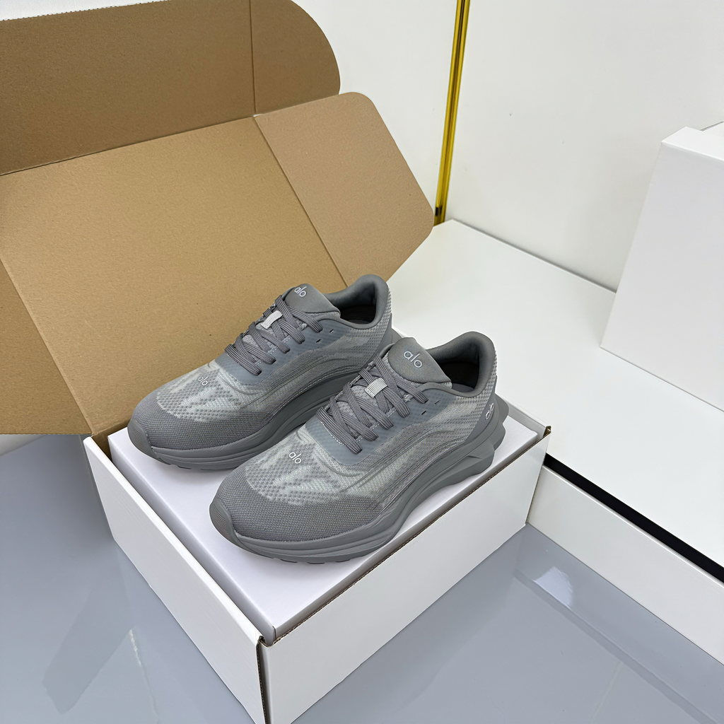 ALO 25S SNEAKER IN GREY MESH FABRIC
