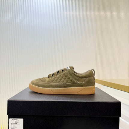 CHANEL 26S SNEAKERS IN MOSS GREEN SUEDE