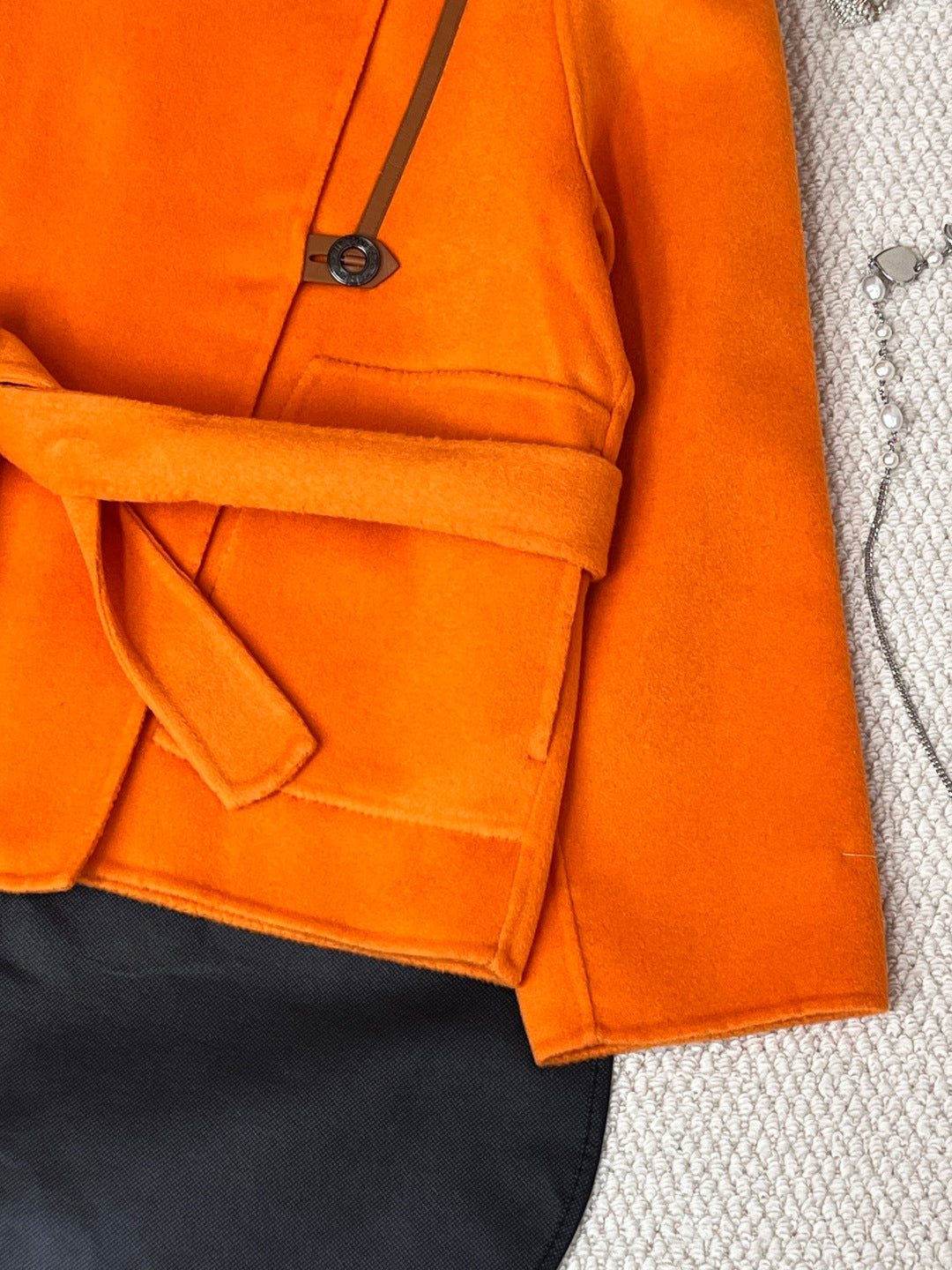 HERMES 25S SHORT CASHMERE COAT 241