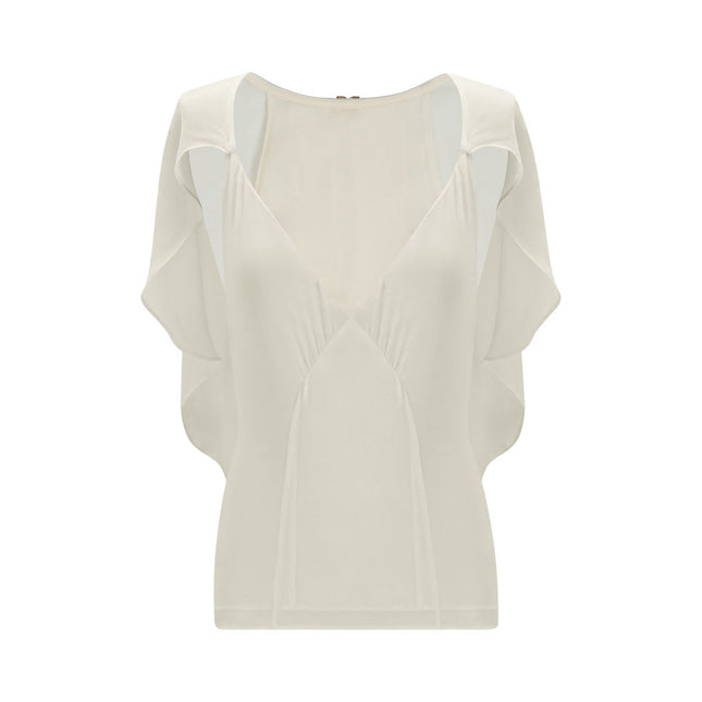 CHLOE 26S V-NECK SHORT-SLEEVE CHIFFON BLOUSE STYLE 59