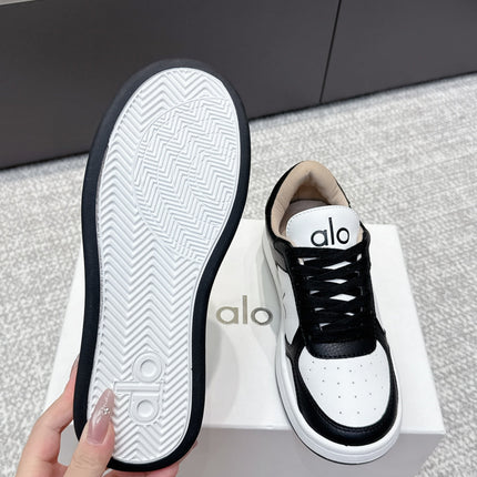 ALO 25S SNEAKER IN BLACK AND WHITE LAMBSKIN